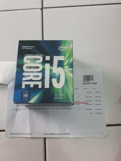Proc intel i5 7500 2nd rasa baru