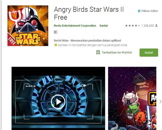 Top 5 Game bertema Star Wars