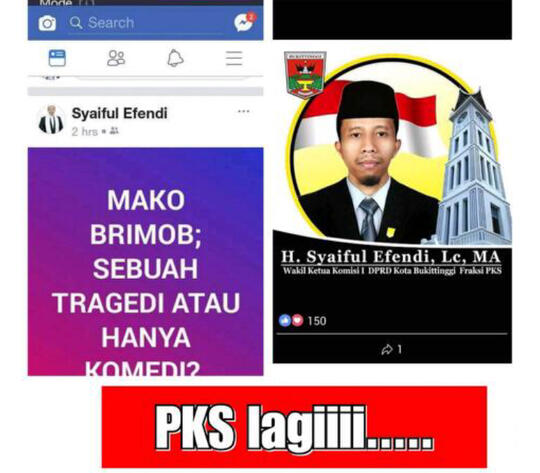 PKS Duga Rusuh di Mako Brimob Juga Dipicu Ketidakadilan Terkait Ahok