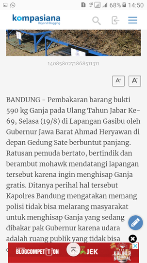 Bakar Ganja di Halaman Polrestabes Medan, Polisi dan Warga Sekitar Sempoyongan