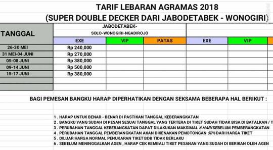 Agan Mau Naik Bus Tingkat AKAP? Ini Gan Trayek dan 