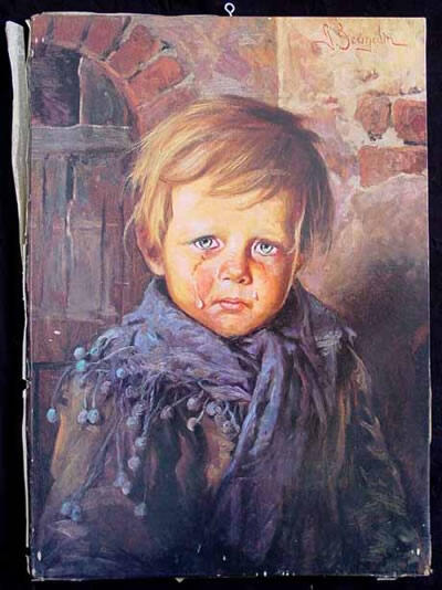 Ceria tentang lukisan terkutuk "The Crying Boy" yang gak bisa dibakar.