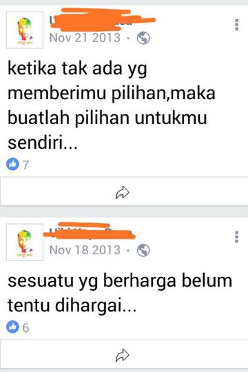 Status Sosmed Masa Lalu