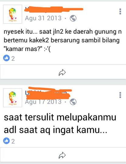 Status Sosmed Masa Lalu