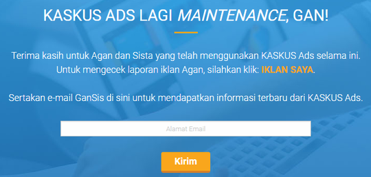 Laporan, Saran, Kritik & Pertanyaan Seputar KASKUS Ads