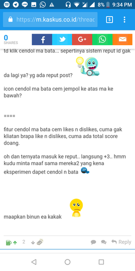 Sistem Reputasi Kaskus Berubah Total, Bata dan Cendol "Infinity" - Part 2