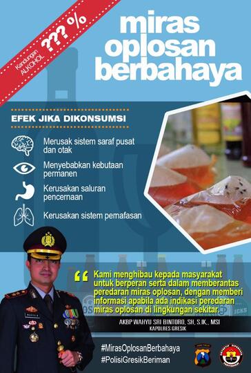 Kapolres Gresik Berikan Maklumat Dan Nyatakan Perang Terhadap Miras