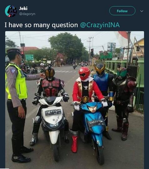 Cuma di Indonesia, Kamen Rider Bisa Ditilang Gan