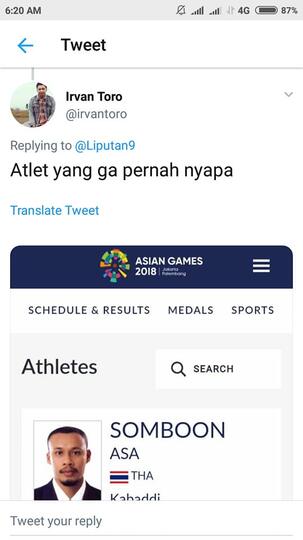 Nama-nama Nyeleneh Atlet di Asian Games 2018, Ngocok Perut Ane BRO !