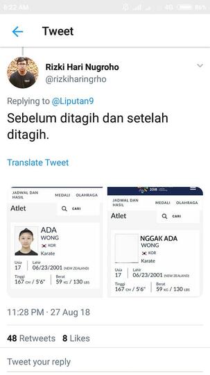 Nama-nama Nyeleneh Atlet di Asian Games 2018, Ngocok Perut Ane BRO !