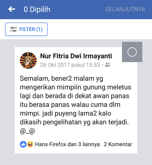 Mimpi jadi kenyataan (Wangsit)