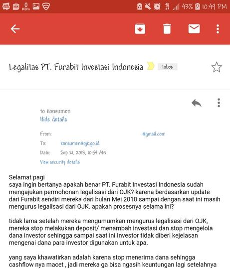 Balasan Dari Apa Kata Ojk Tentang Pt Furabit Investasi Indonesia Benarkah Sesuai Klaim Furabit Kaskus
