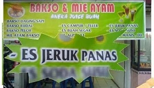 Ngakak ! Tulisan Konyol di Barang Dagangan Ini Bukti Orang Indonesia Kelewat Kreatif