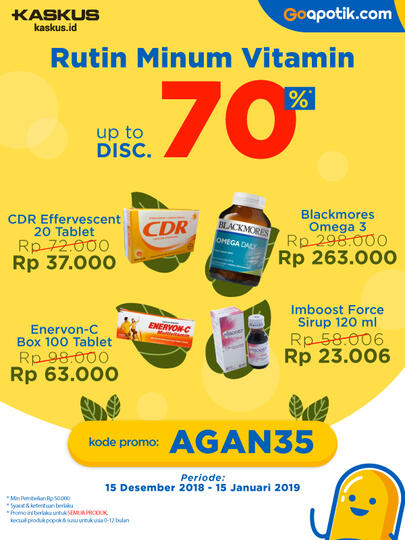Tetap Sehat dan Hemat Belanja di GoApotik.com Pakai Kode AGAN35