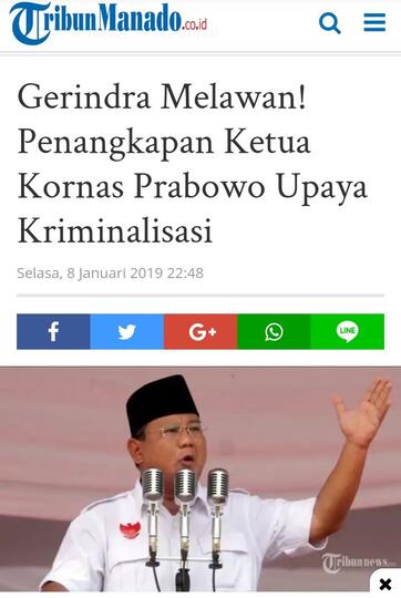Gerindra Melawan! Penangkapan Ketua Kornas Prabowo Upaya Kriminalisasi