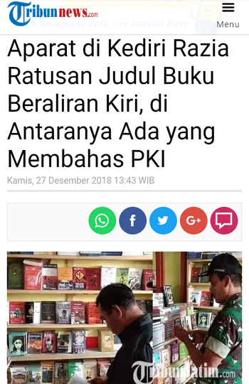 Razia Buku Di Duga Komunis !! Itu Semua Untuk Apa ??