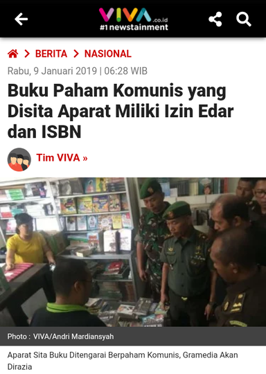 Razia Buku Di Duga Komunis !! Itu Semua Untuk Apa ??