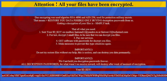 Fantom Ransomware, Ransomware yang menyamar sebagai Windows Update