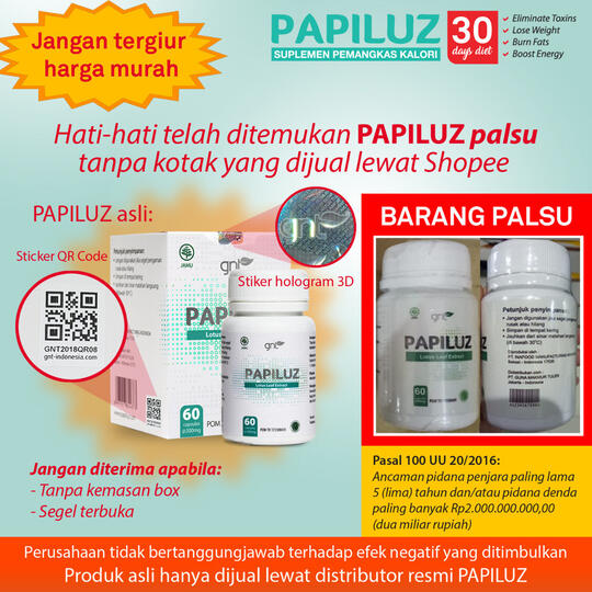 Banyak Papiluz Palsu di Shopee
