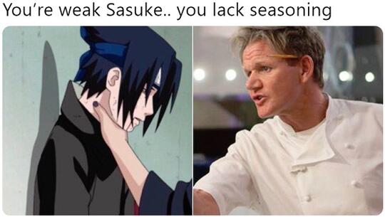 Ada Apa Ini? Netizen Rame-rame Bikin Meme Sasuke 'DICEKIK'