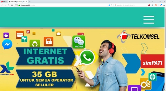 Percobaan Penipuan WhatsApp Ulang Tahun ke-10 bagi-bagi kuota internet 35 GB