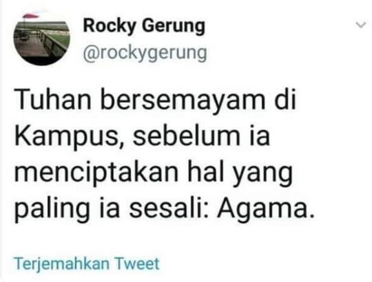 Rocky Gerung: Saya Ingin Dirikan Kementerian Akal Sehat
