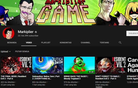 10 Top YouTuber dengan jumlah subscribers terbanyak di Dunia tahun 2019. Cekidot!