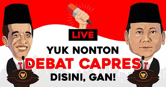 LIVE Streaming Debat Kedua Capres-Cawapres 2019, Saksikan dan Diskusikan Disini Yuk!