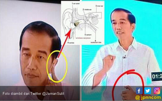 Apa Benar Jokowi Pakai Earphone Saat Debat Kedua Capres?