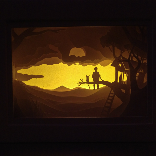 Siluetnya Bikin Adem, Light Box Paper Craft Buatan Sendiri