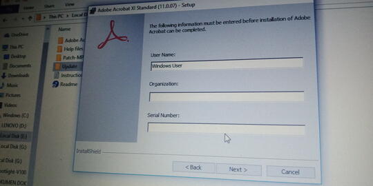 how do i get a serial number for adobe acrobat 11 standard