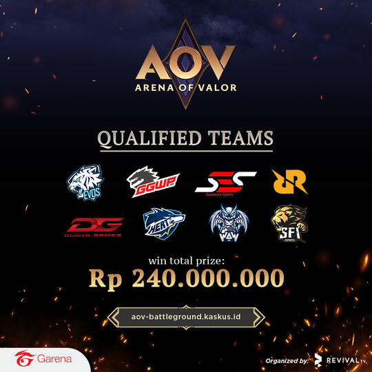 Adu Sengit Tim AOV Terbaik Memperebutkan 240 Juta di KASKUS Battleground Season 4