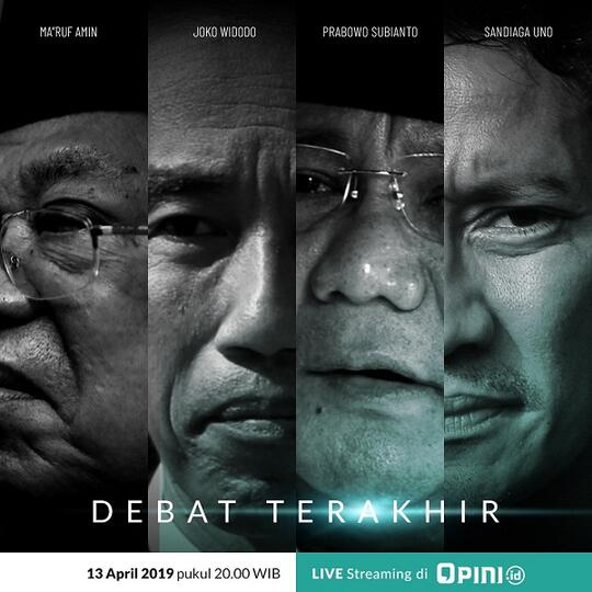 Nobar Debat Terakhir Pilpres 2019, Diskusikan Disini Yuk Gan!
