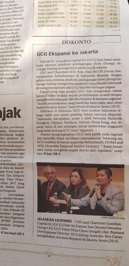 GCG ASIA lagi booming dan rasakan nikmatnya profit tanpa trading sendiri