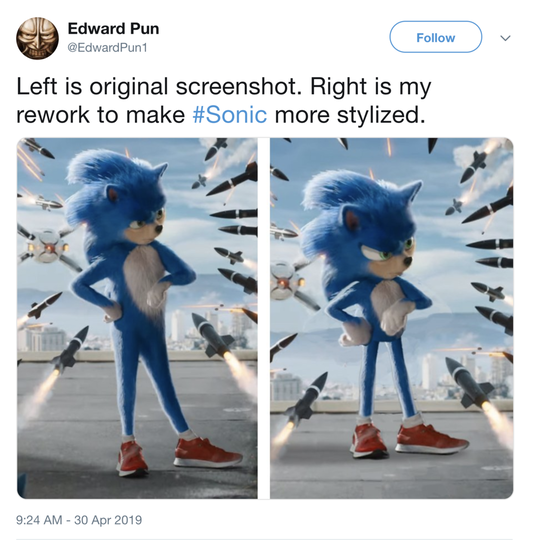 Duh! Penampilan SONIC "DIBULLY" Netizen, Gambar Buatan PEWDIEPIE Ditawar TINGGI!