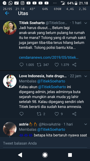 Titiek Prabowo Mencuit Tentang Aksi Demo 22 Mei, Langsung Kena Komentar Pedas Netizen