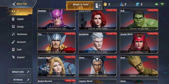 MARVEL SUPER WAR, MOBA Kok Avengers ?
