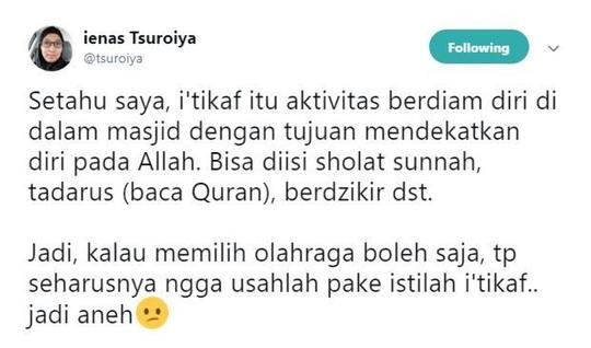 Sebut Istilah 'Iktikaf Run', Sandiaga Uno Disentil Putri Gus Mus