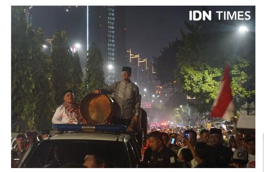 Anies Diteriaki "Presiden 2024" Saat Takbiran Keliling