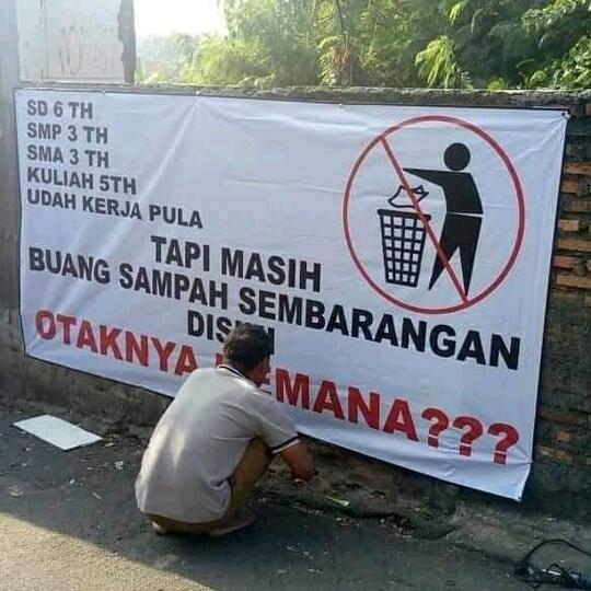 Peringatan Buang Sampah Ini Bikin Merinding Dan Juga Ngeri