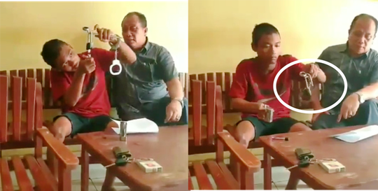 Gokil! Pencuri ini Diminta Praktek Langsung Cara Buka Gembok Terkunci Dengan Dibakar