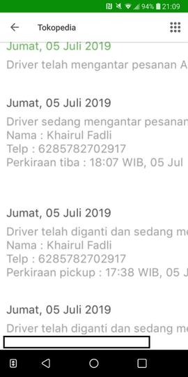 Pesanan Laptop dibawa Kabur Driver GOJEK.....