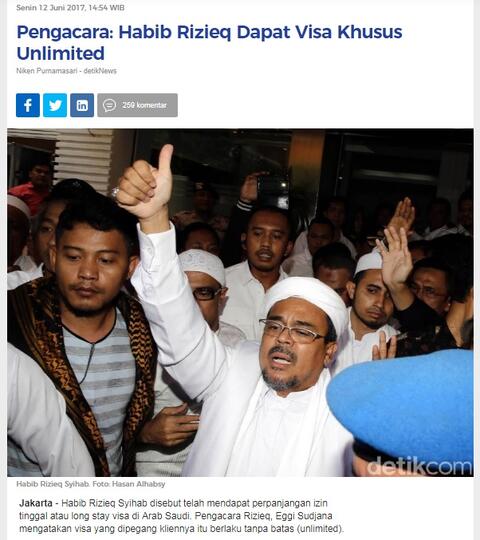 Jawab Dahnil, Dubes RI Jelaskan Faktor Penghalang Habib Rizieq Pulang