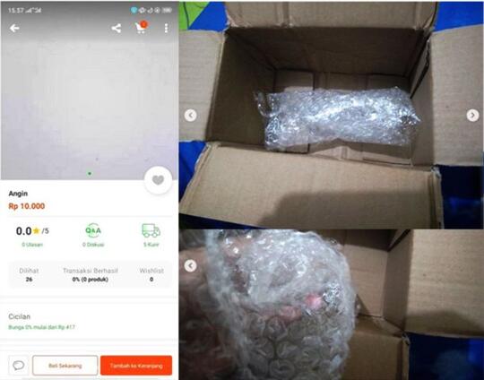 Pria Ini Iseng Pesan Angin Via Online Shop! Lihat Apa Yang Didapat Selanjutnya Gan