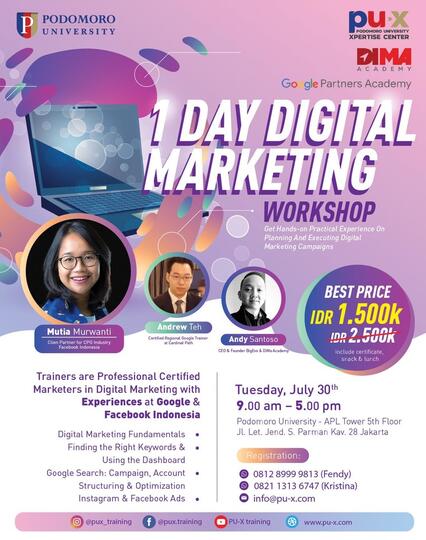 1 DAY DIGITAL MARKETING WORKSHOP