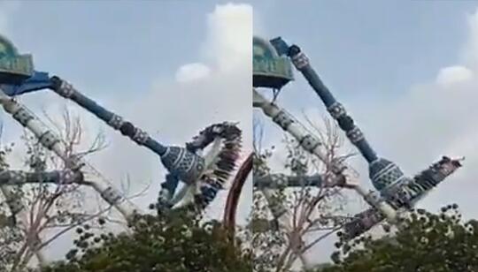 Terjadi Lagi! Viral VIDEO Tragedi Wahana "SWING PENDULUM" Patah Di India!