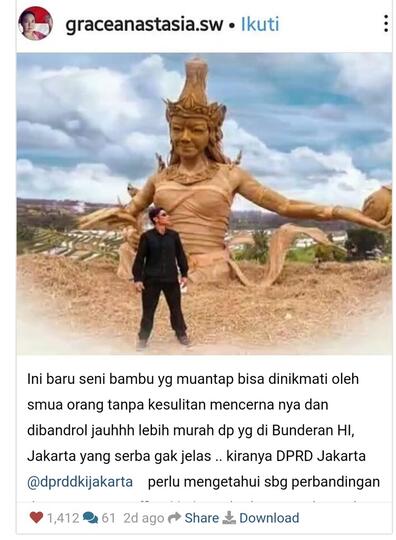 Lebih Murah dari Getih Getah, Instalasi Bambu Dewi Sri di Jatiluwih Bikin Kagum