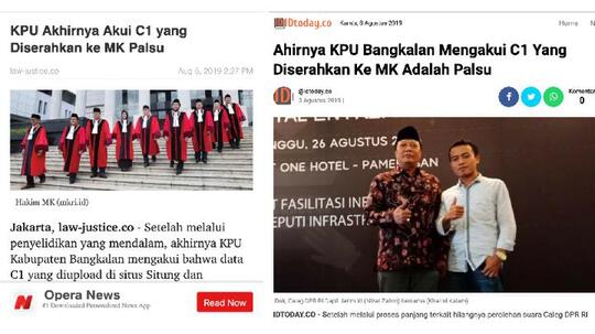 Benarkah KPU Bangkalan Mengakui Data C1 yang Diserahkan ke MK Adalah Palsu?