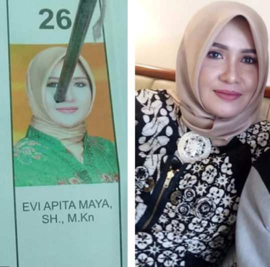MK Tolak Gugatan Foto Caleg Cantik, Evi Apita Maya Tak Terbukti Manipulasi