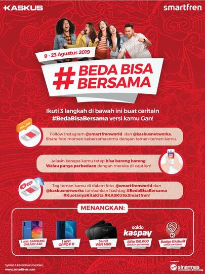 Smartphone & Saldo KasPay By Smartfren untuk Kaskuser yang Tunjukin #BedaBisaBersama